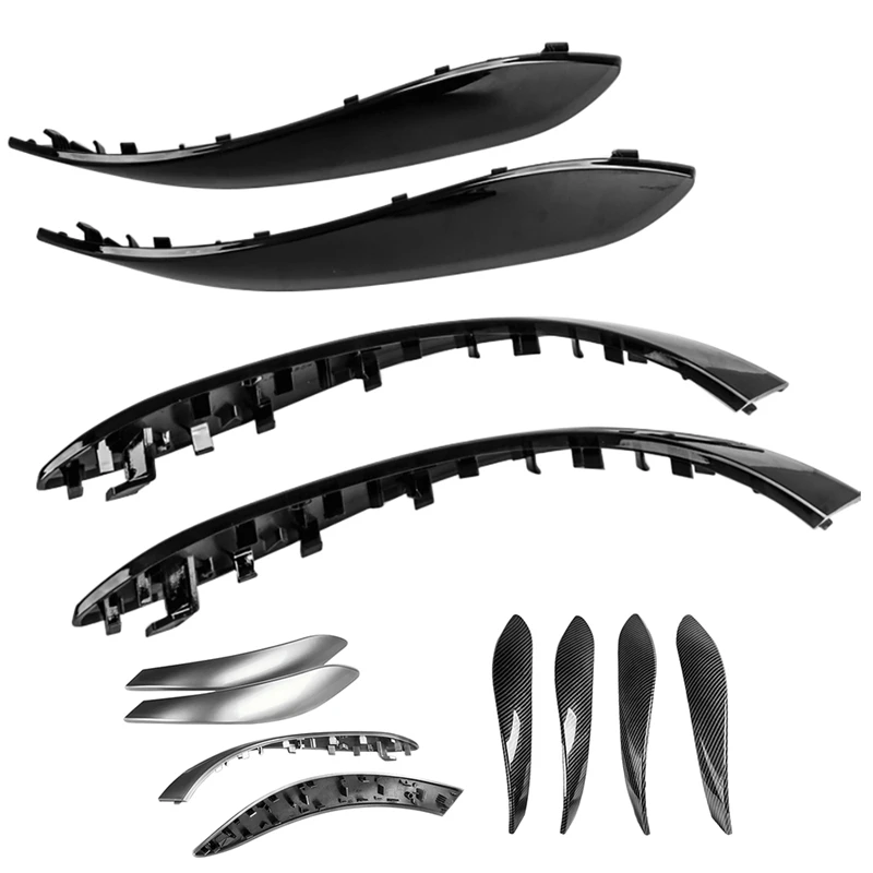 

4Pcs Car Inner Door Handle Trim Pull Grab Panel Handle Replacement For-BMW F30 F31 F34 F35 F36