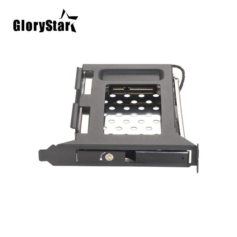 

GLORY All aluminum alloy PCI Slot mobile rack support 2.5 inch SATA HDD SSD for PC expansion slot SATA3 6Gbps connector hotswap