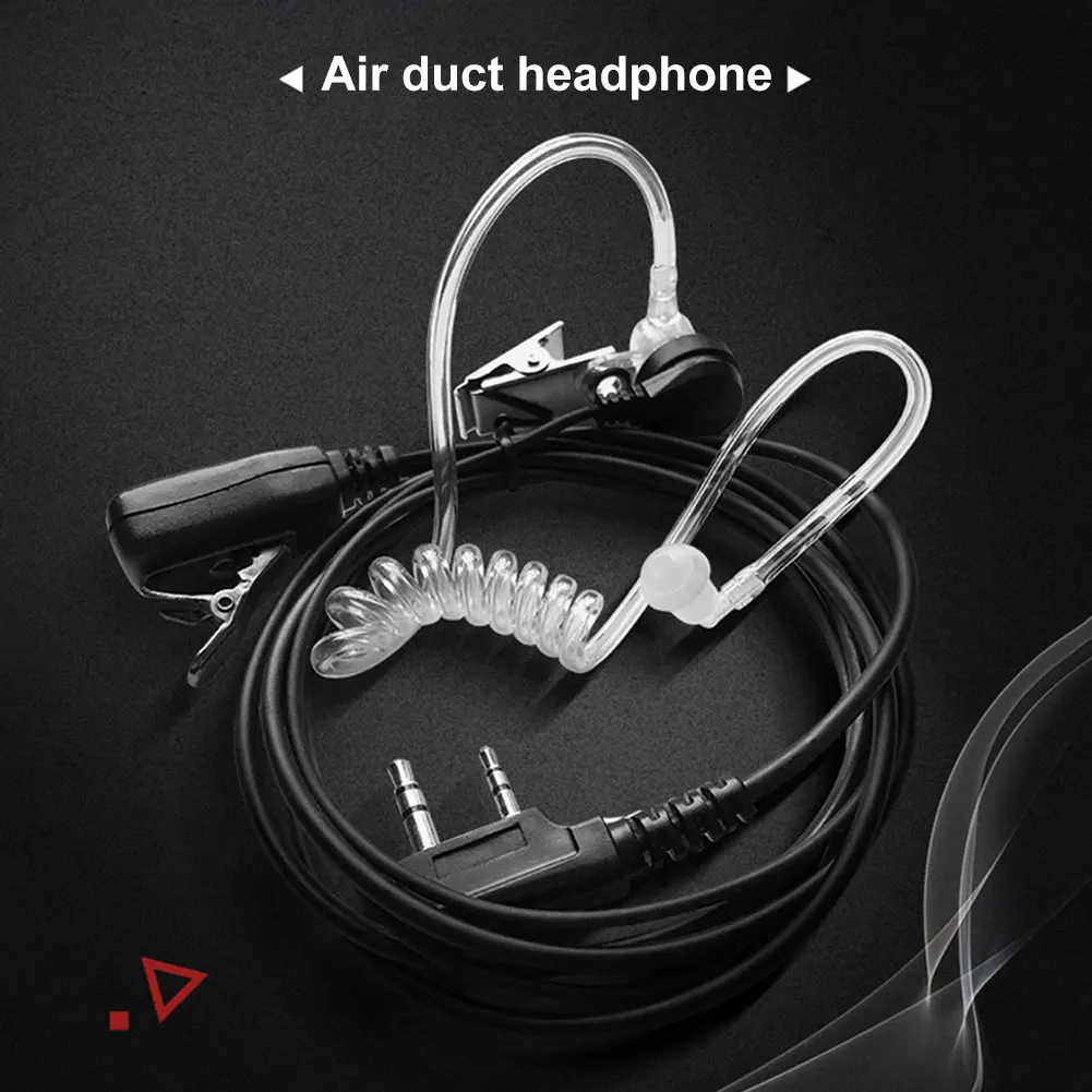 2 Pin PTT MIC гарнитура Тайное Акустическая трубка In-ear наушник для Kenwood TYT Baofeng UV-5R BF-888S CB