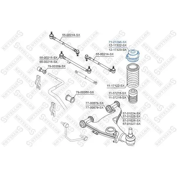 Опора амортизатора переднего MB W124 all STELLOX 71 21295 SX|Детали амортизаторов| |