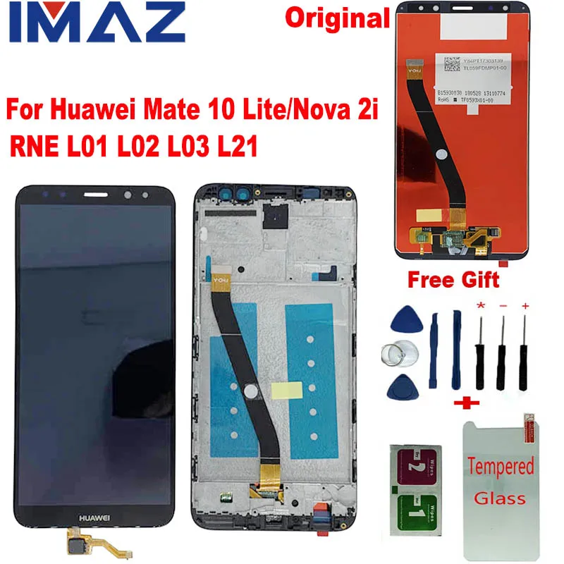 

IMAZ Original 5.9" For Huawei Mate 10 Lite NOVA 2I RNE L01 L02 L03 L21 LCD Display Touch Screen Digitizer Assembly Replacement