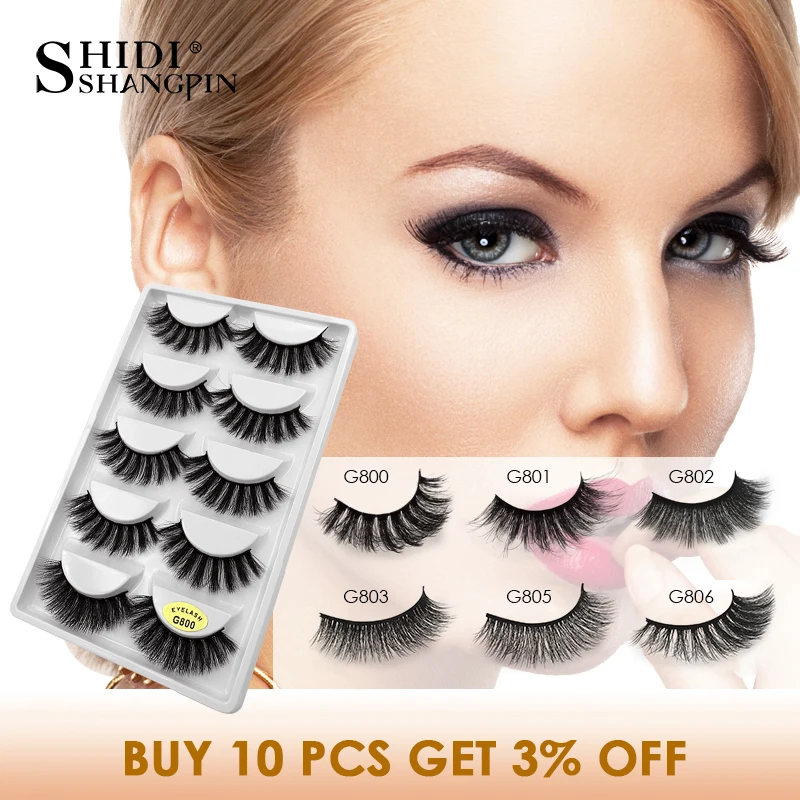 YSDO Lashes 1 коробка норковые ресницы натуральные длинные 3d норковые ресницы ручной работы накладные ресницы Пластиковые Хлопковые Стебли макияж, накладные ресницы G8