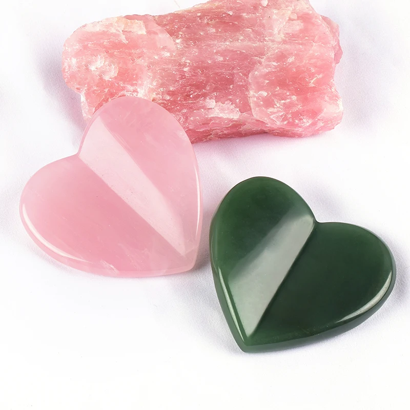 Love Heart Gua Sha Tool Natural Stone Massager Face Care Neck Body Massage SPA Acupuncture Scraping Crystal Jade Health Tools |