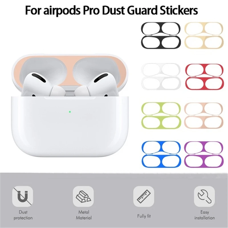 Ультратонкий металлический пылезащитный чехол для наушников Apple Airpods Pro Защитная
