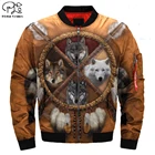 Мужская куртка-бомбер с 3d-татуировкой викингов, длинная куртка на молнии с принтом волка, плотная Повседневная Уличная Женская куртка в стиле Харадзюку, пальто