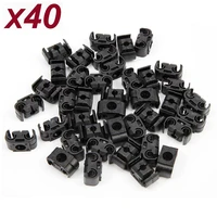 40pcs double brake cable clamp brake cable bracket 4 75mm black model l28 for a4s4a6s6a8s8rs4 for sciroccoarosacordoba