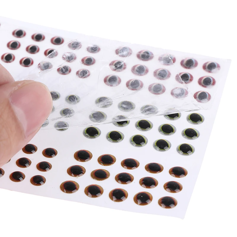 

1 Set/183pcs/72pcs Artificial Fish Eyes 0.39" 3D 4D 5D Holographic Lure Fish Eyes Fly Tying Jigs Crafts