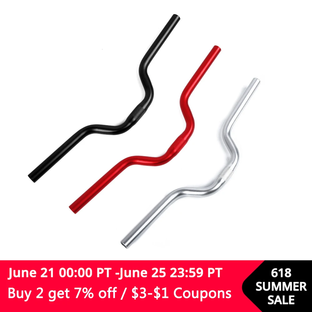 

Mountain Bike Handlebar Aluminum Alloy riser MTB Handlebar Racing Road Bar Long 52cm Bicycle Handlebar Bike Parts Free Shipping