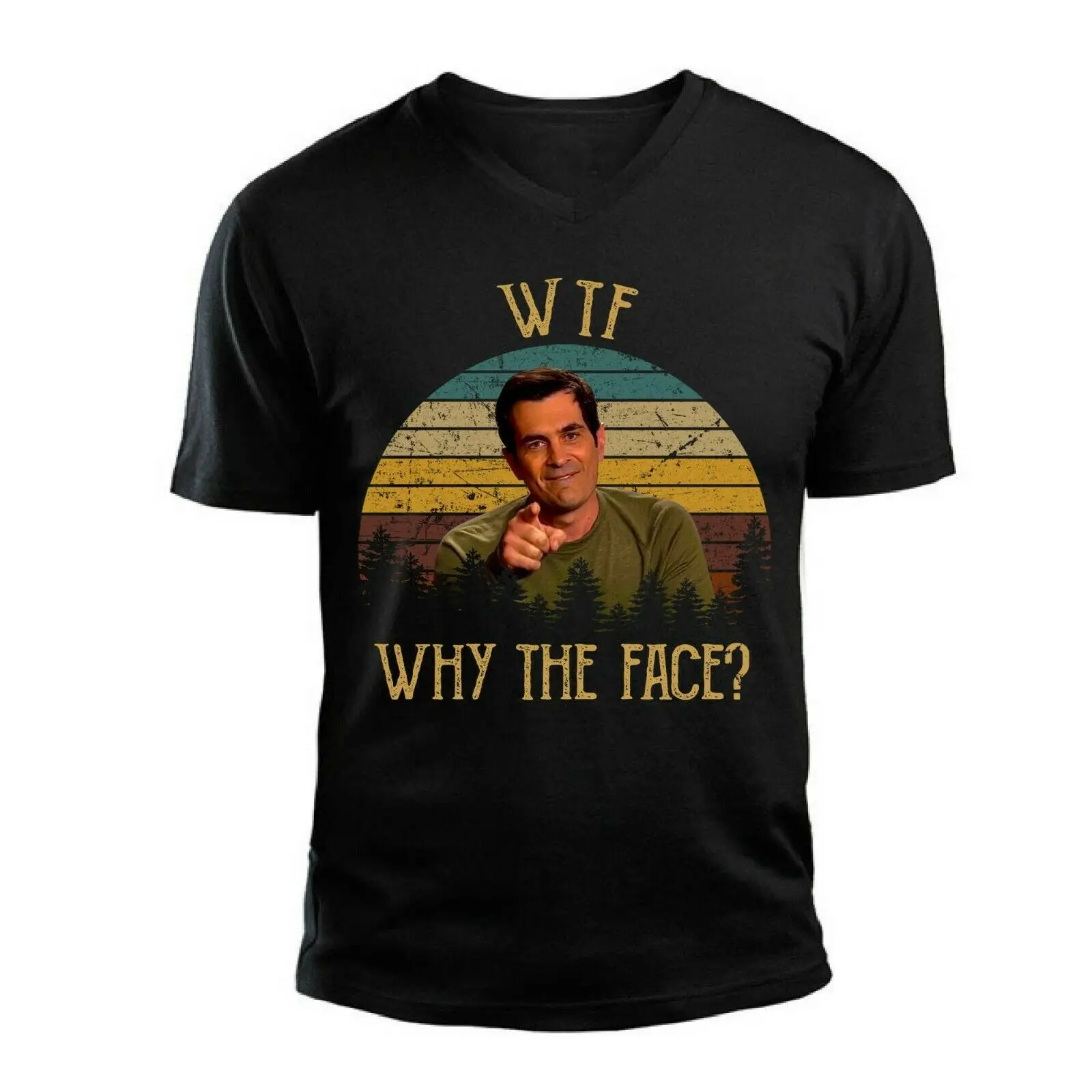 Футболка с надписью philphy Wtf Why The Face Modern Family Gift футболка T210429Q022 Dt9