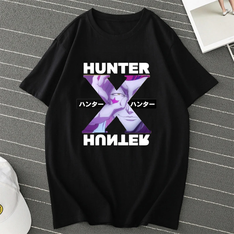 

2021 Hunter X Hunter Anime Mens T Shirt Tops Tees Killua Zoldyck Devil Eye Teeshirt Tops Short Sleeve Casual Men T-shirt