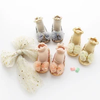 jy baby princess toddler shoes first walker non slip sock kids girl floor foot socks birthday gift 3colors 0 24m p23