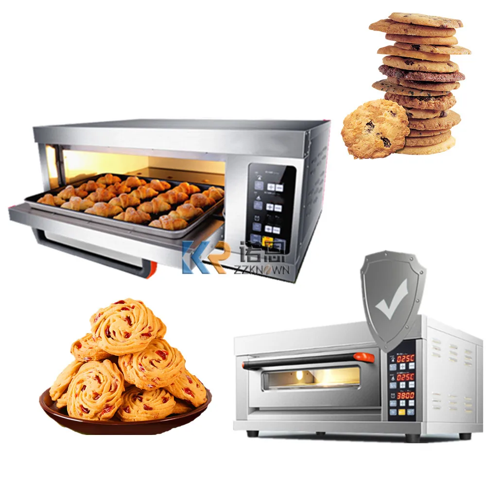 

1 Deck 2 Trays Baking Oven Bakery Machines Large Capacity Baking Equipment Pizza Bread Moon Cake Commercial Electric Bread Oven