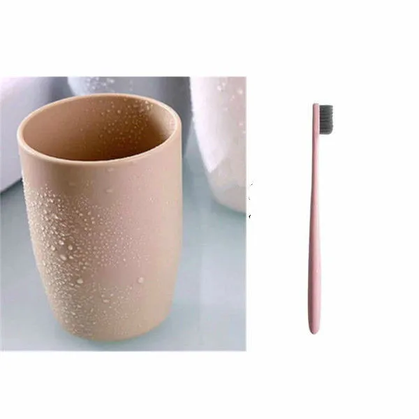cup and brush Портативная креативная зубная щетка для мытье чашек Джейн ограничитель дорожный набор домашняя зубная щетка мужская женская пара студенческие стаканы для зубных щеток - Цвет: cup and brush