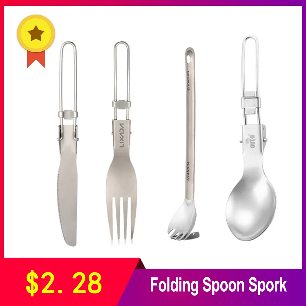 Складная ложка нож для нарезки ложки легкий Открытый столовый прибор столовые
