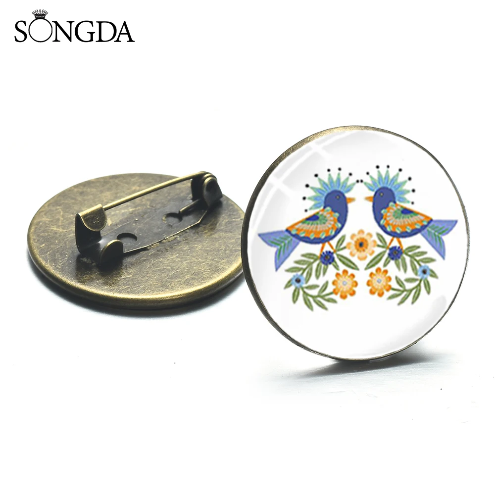 В богемном стиле Стиль лак народное искусство узоры брошь милый польские