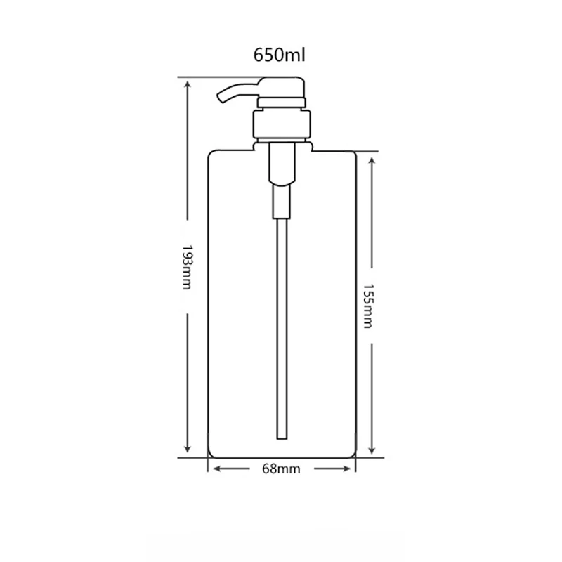 650ml Refillable Lotion Bottle Bathroom Kitchen Kit Shower Shampoo Pressure pump Liquid Bottles Travel use