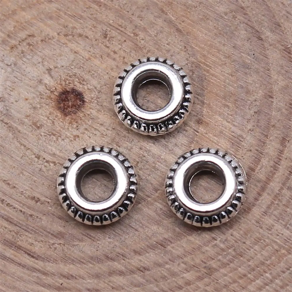 

Handmade Pendants For Jewelry Accessories 40pcs Spacer Beads 7x7mm Antique Silver Plated