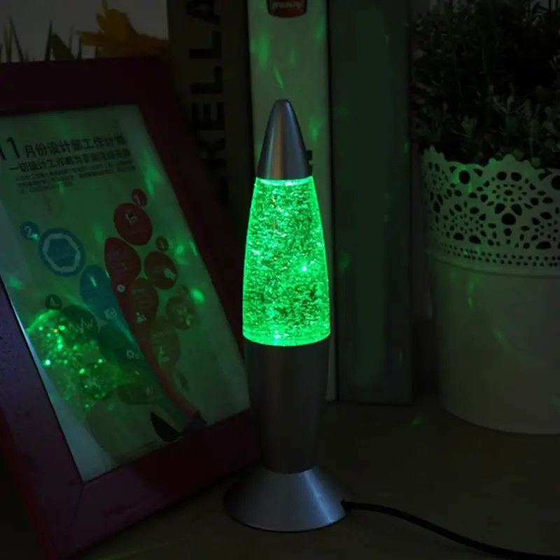 3D ночной Светильник Rocket Лавовая Лампа меняющая цвет RGB светодиодный прикроватный