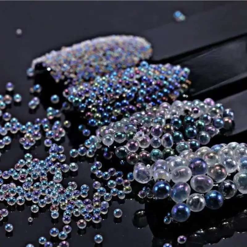 

10g/Pack Mini Bubble Ball Beads Tiny Glass Bead For Silicone Mold UV Resin Epoxy Filler Resin Filling DIY Nail Art Decor