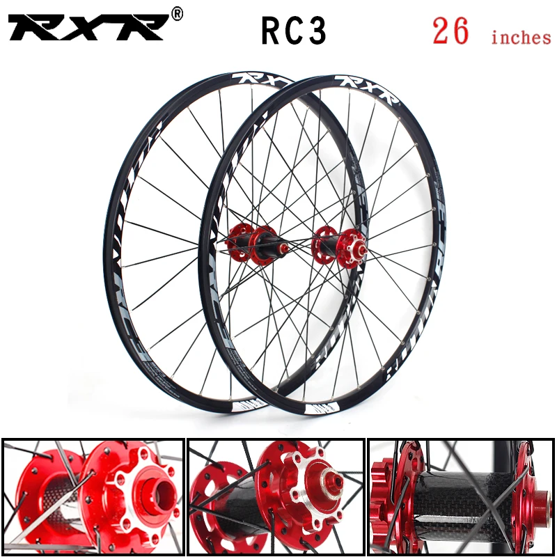 RXR горный велосипед внедорожный MTB карбоновый колесная 26 дюймов RC3 дисковый