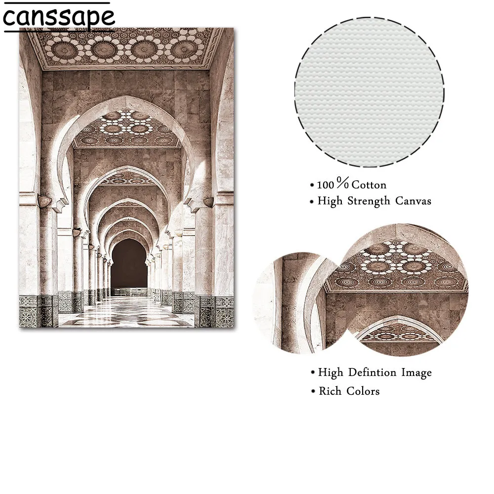 Марокканская дверь верблюжья стена картина холст скандинавский постер пейзаж