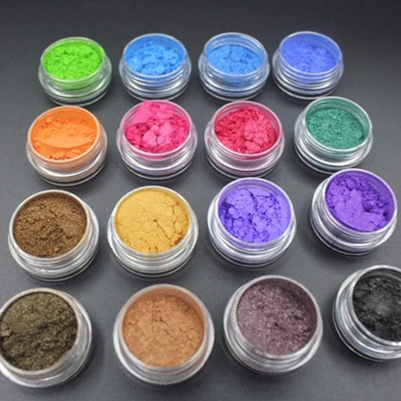 16 цветов Натуральная Косметическая слюда пигментные жемчужные порошки