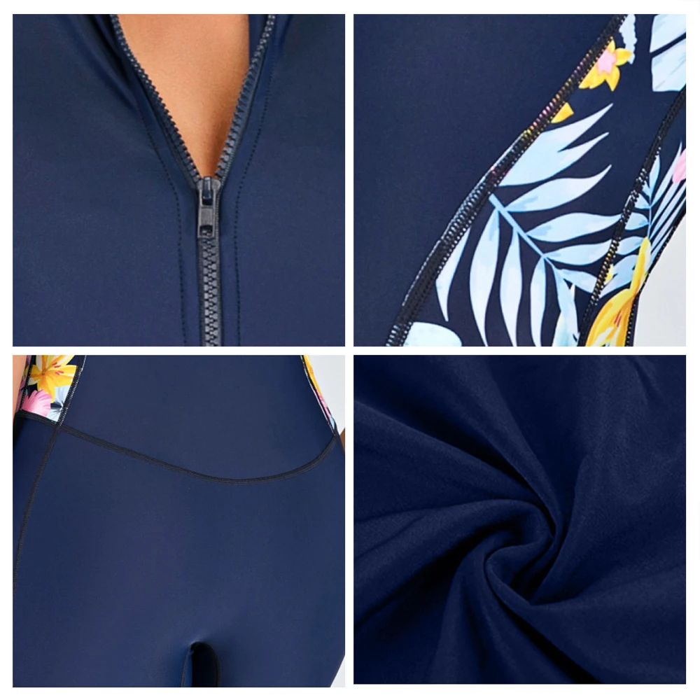 Print Parchwork Women Swimming Wetsuit Dive Suit Neoprene Diving Snorkeling Water Sport Equipment | Спорт и развлечения