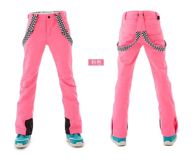 Женские зимние уличные лыжные штаны водонепроницаемые ветрозащитные теплые