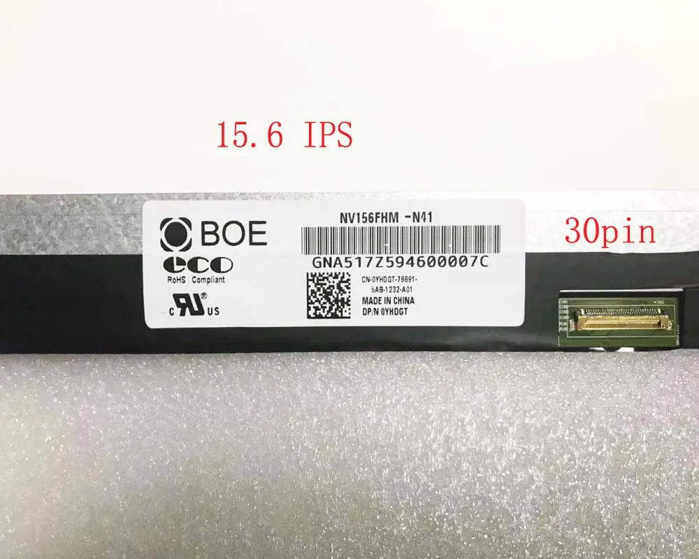 15.6&quot lcd led laptop screen for BOE NV156FHM-N41 NV156FHM-N42 NV156FHM-N43 LP156WF6-SPM1 M2 1920*1080 IPS 30PIN EDP LCD SCREEN |