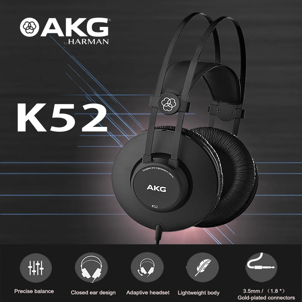 Оригинальная профессиональная гарнитура AKG/akg K52 с креплением на голову для