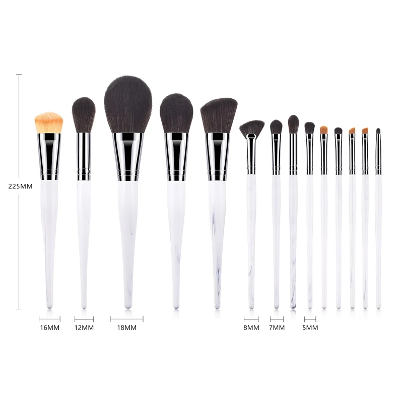 

14pcs Fine Makeup Brush Soft Smooth Beauty Makeup Tools Portable Powder Blush Fan Brush KG66