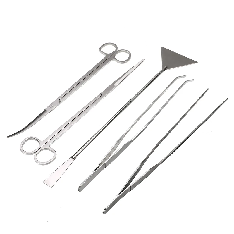 

Aquatic Plant Tweezers Scissors Shovel Cleaning Kit for Water Grass with Cloth Bag 5pcs/set Aquarium Fish Tank Maintenance Tools