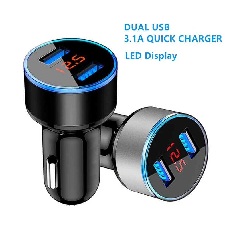 FM трансмиттер автомобильный с двумя USB портами и поддержкой быстрой зарядки 3 1