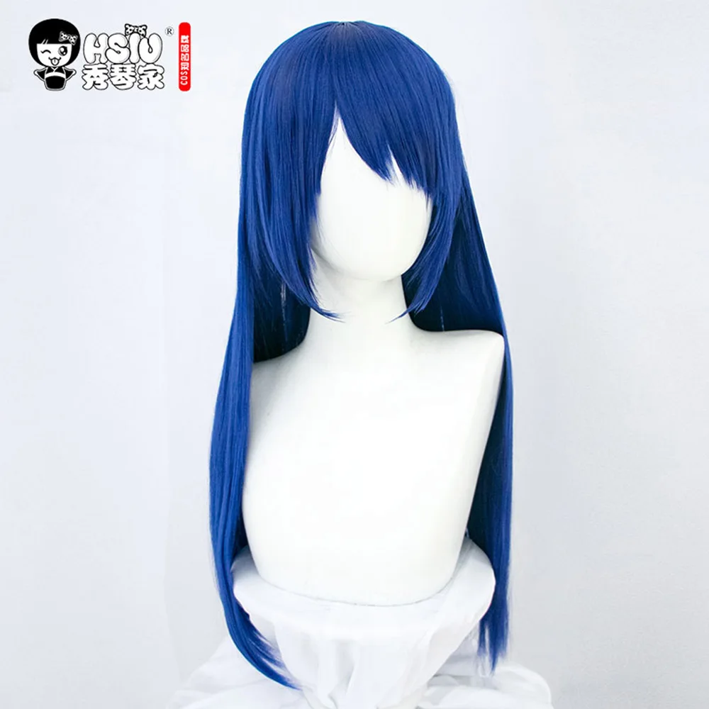 Парик для косплея HSIU Mostima парик по мотивам игры рыцари чернильно-голубые длинные
