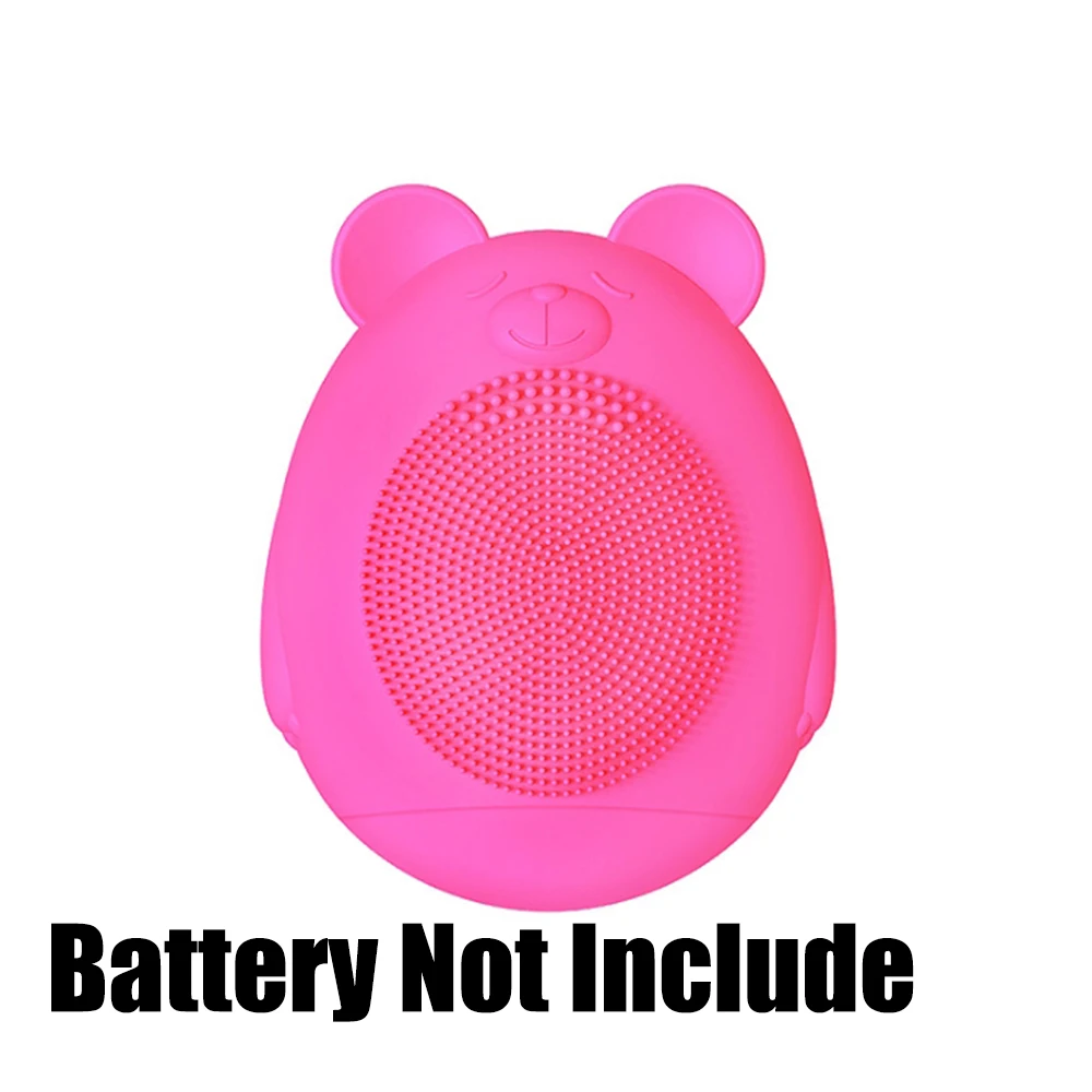 Battery Not Include Щетка для чистки лица, электрическая щетка для очищения лица, Мини электрическая щетка для очищения лица, Водонепроницаемая силиконовая щетка для чистки лица - Цвет: Battery Not Include