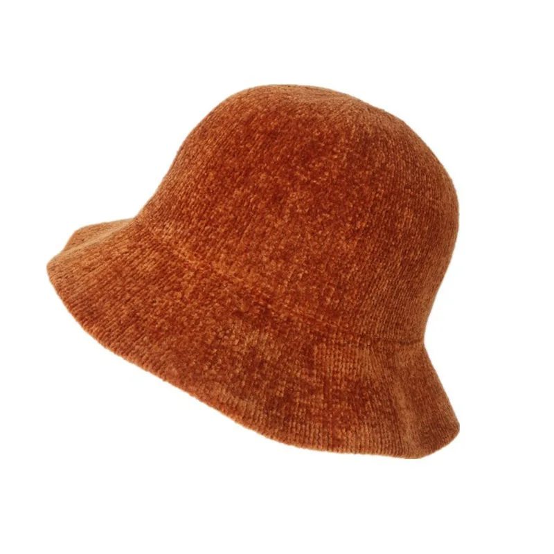 

Autumn Winter Fisherman hat men and women street travel hat Corduroy Bucket hat and caps Solid Color Women