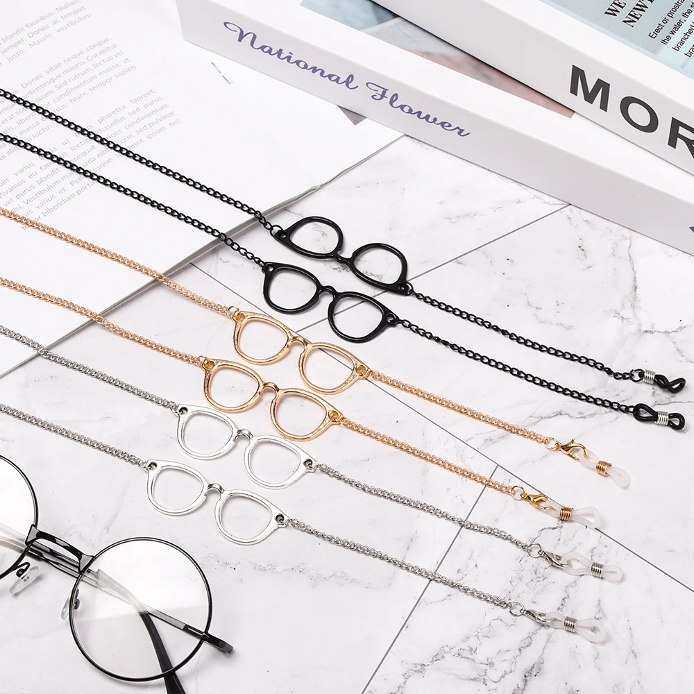 1 шт. цепочка для очков чтения женщин металлические золотые шнуры солнцезащитных