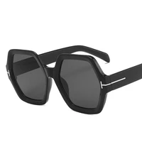 2021 new hexagon sunglasses female uv400 retro oversized sun glasses luxury brand design eyeglasses big vintage shades for women
