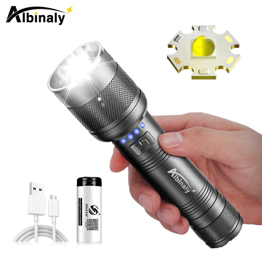 Портативный 4 ядерный P50 светодиодный светильник для вспышки USB Перезаряжаемый