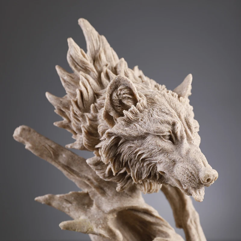 Новинка статуэтка в форме головы лошади золотого цвета Статуэтка из смолы Декор