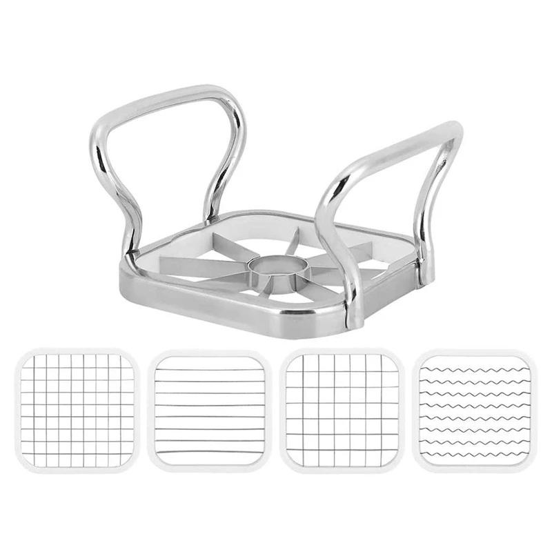

5-IN-1 Stainless Steel Potatoes Cutter, Potato Chopper Fruit Cutter Chipper Fries Maker French Fry Tool Kitchen Gadgets