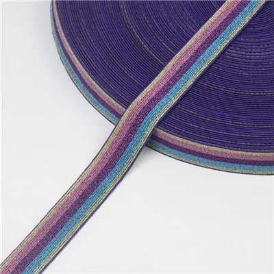 purple color Эластичные ленты с леопардовым принтом 2,5 см, плотные мягкие резиновые штаны, эластичный шнур 25 мм для повязки на голову, пояс, одежда, аксессуары для рукоделия - Цвет: purple color