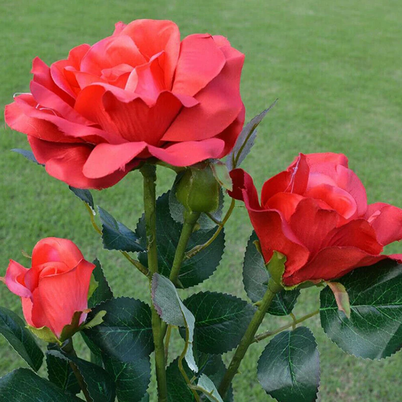 Светодиодный светильник на солнечной батарее лампа с розами водонепроницаемая