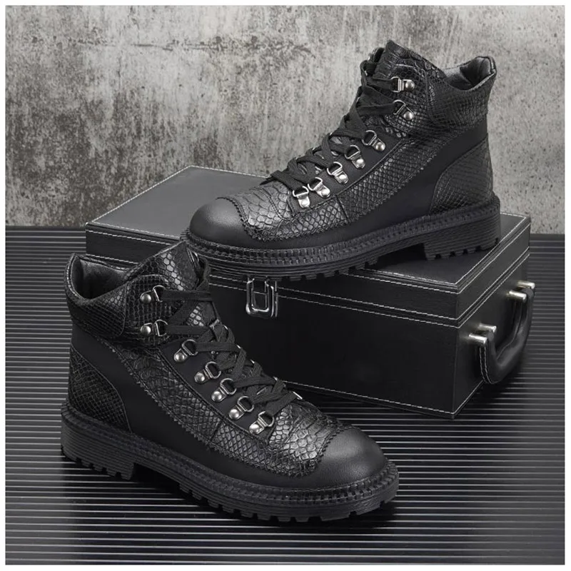 Мужские кроссовки ботинки со шнуровкой повседневная обувь в стиле хип-хоп панк