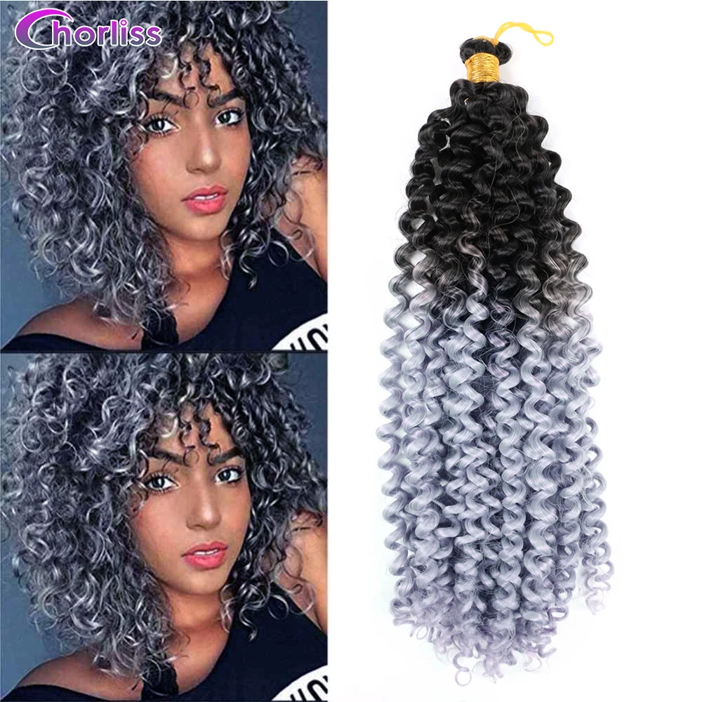 

14inch Synthetic Hair Extensions Afro Kinky Curl Twist Crochet Braids Hair Bundles Ombre Braiding Hair Grey Pink Blonde Green