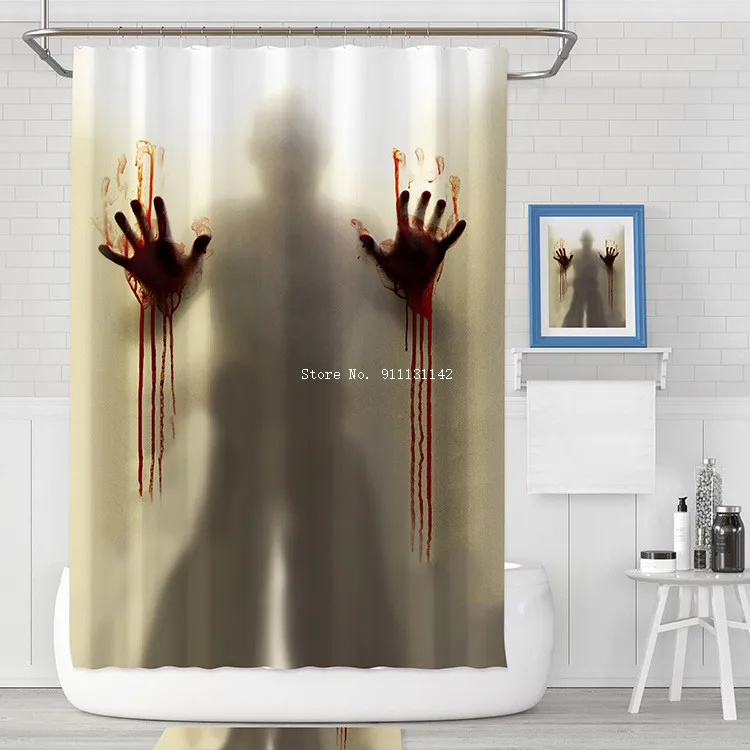Звезда Хэллоуин кровь ручная печать пользовательский занавеска для душа