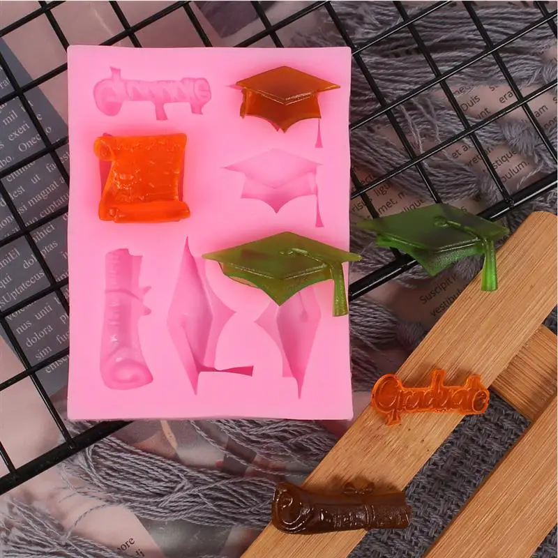 Силиконовые формы Выпускной бутылочных крышек украшение торта прессформы