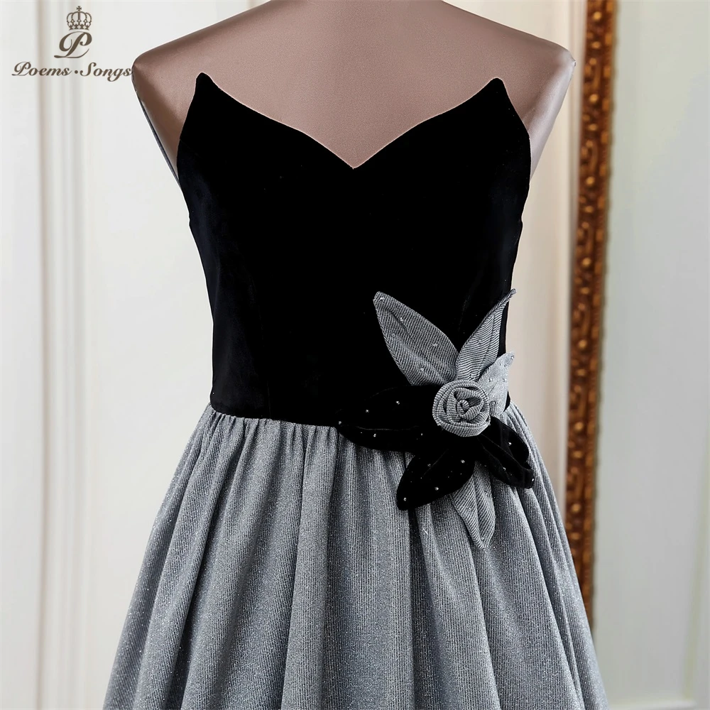 Женское вечернее платье до пола длинное с цветочным принтом расшитое пайетками