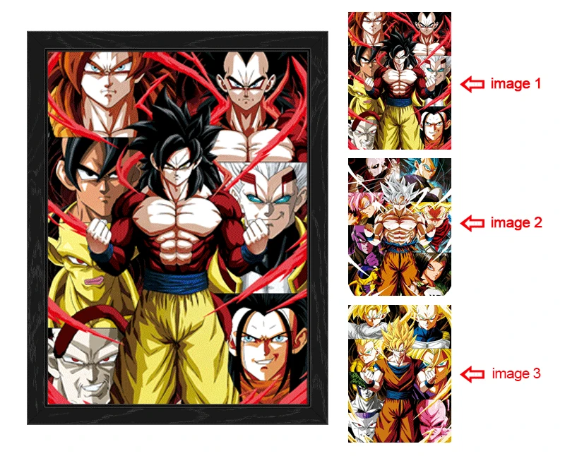 3d постер DBZ с линзовидной печатью одна деталь Kimetsu No Yaiba моя геройская академия