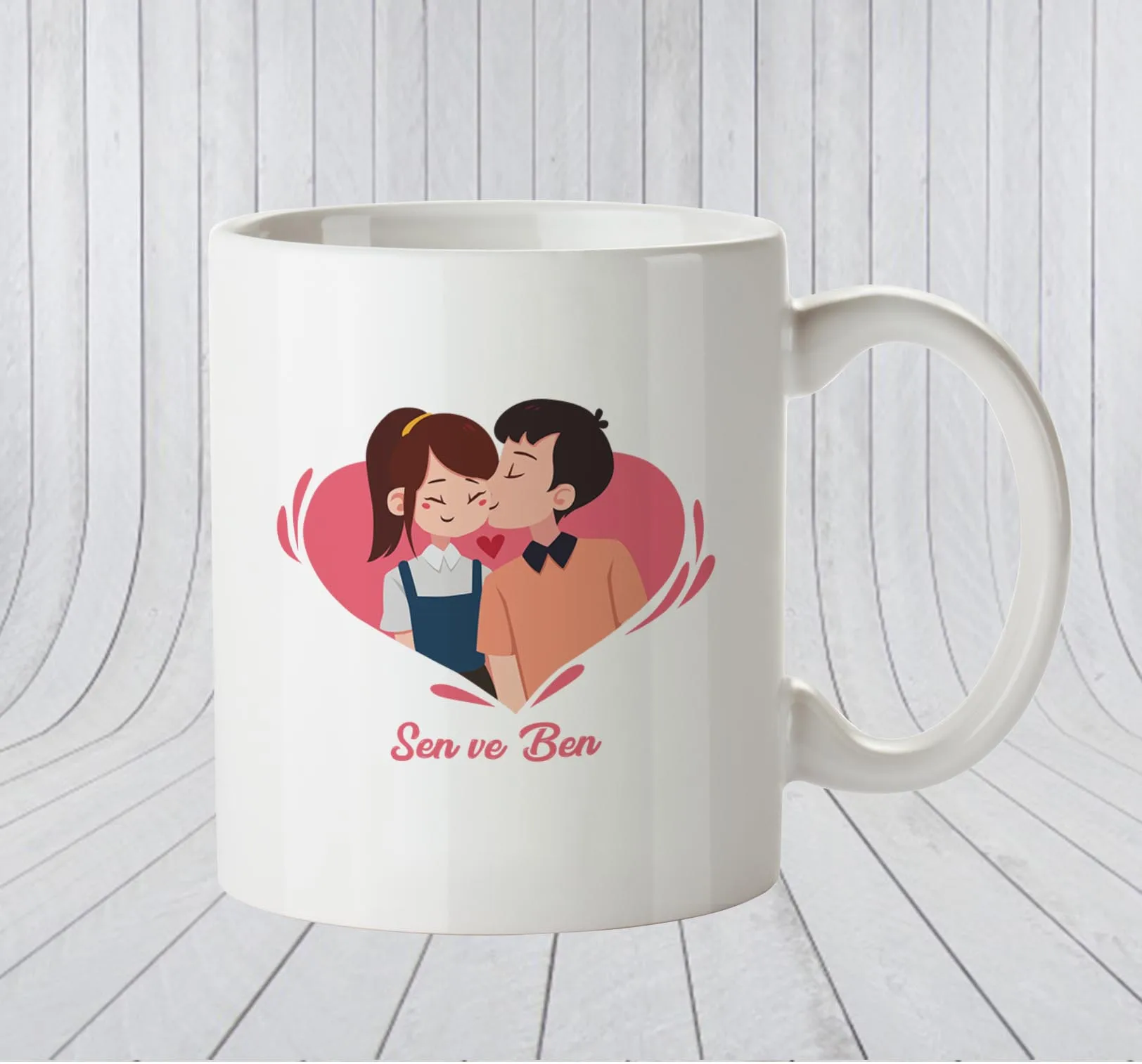 

You and Me Writing Romantic White Mug Cup
